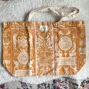 New Sezane Orange floral Tote Bag
